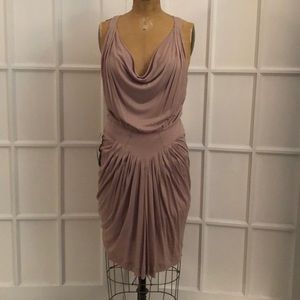 NWT Sexy Bebe drape neck knit dress Large